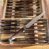 Coffret de 24 couteaux en corne
