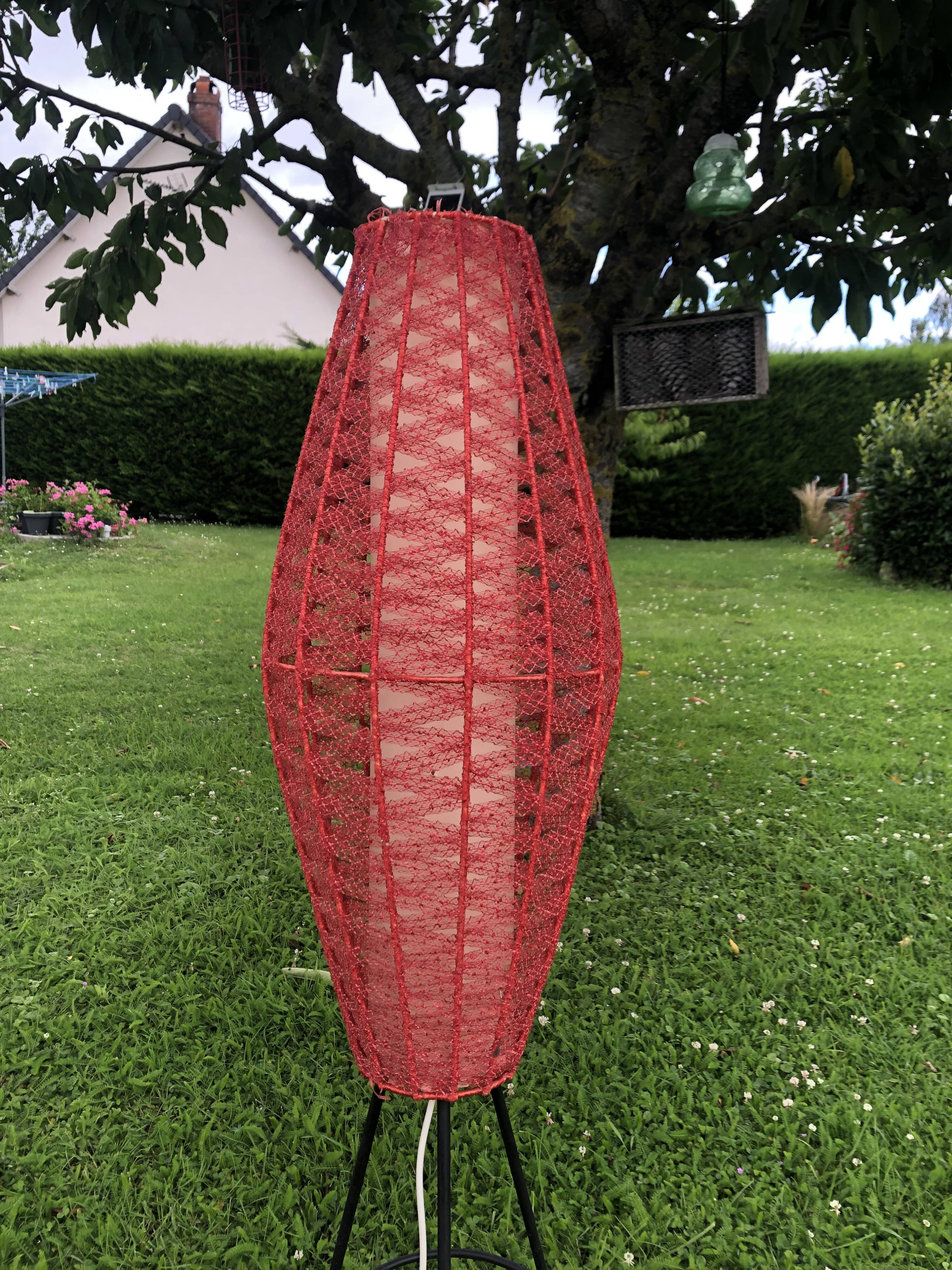 Vintage 1960s tripod floor lamp