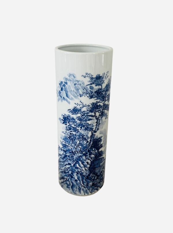 Vase rouleau japonais vintage en céramique