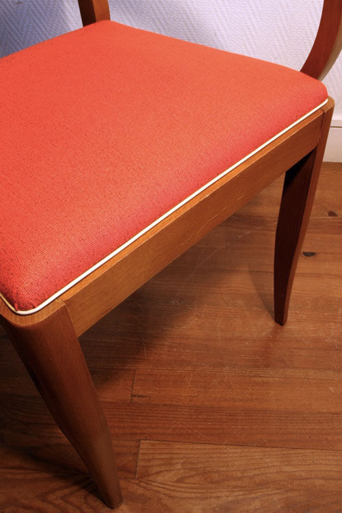 Suite of four vintage rockabilly bridge armchairs