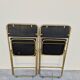 Pair of vintage 1950s Lafuma black folding chairs