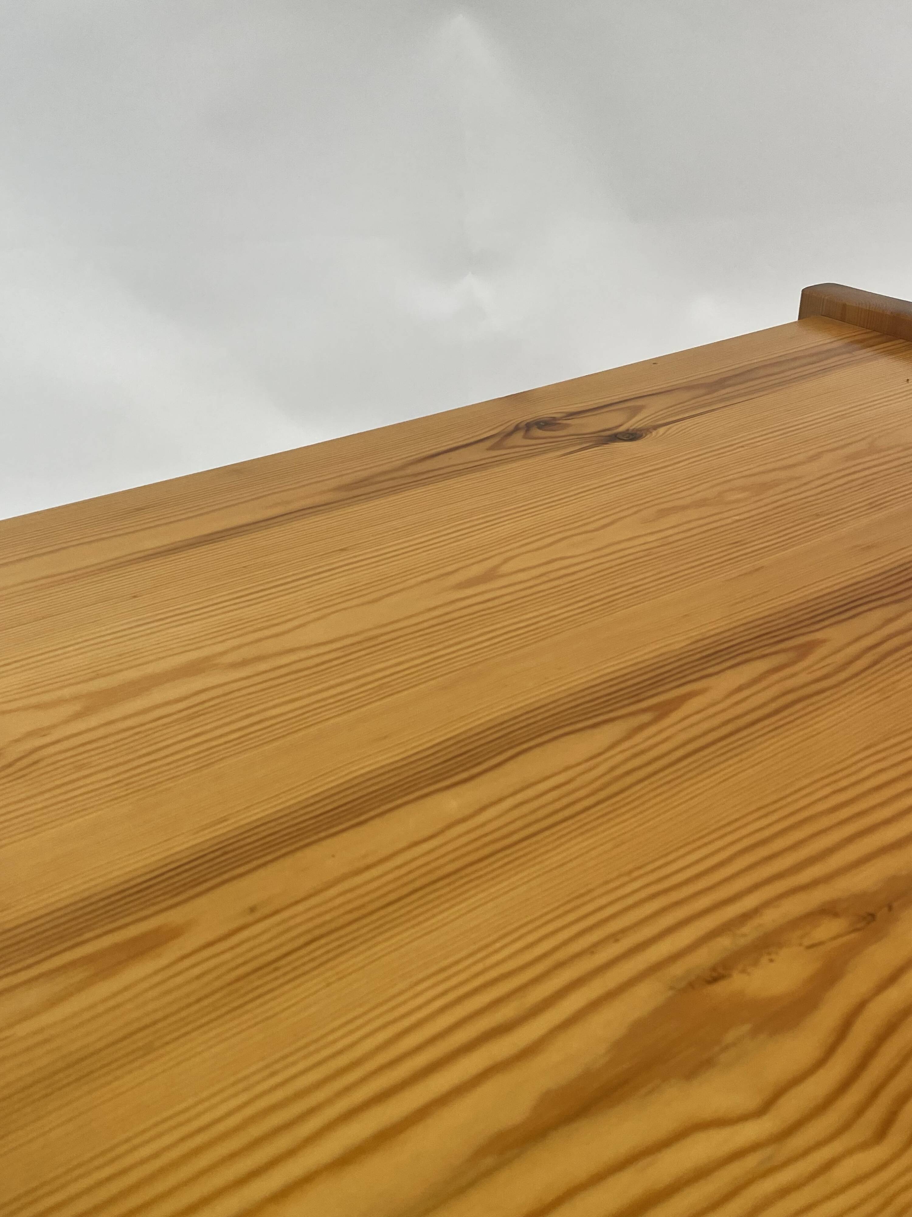 Vintage coffee table pinewood minimalist 1970s