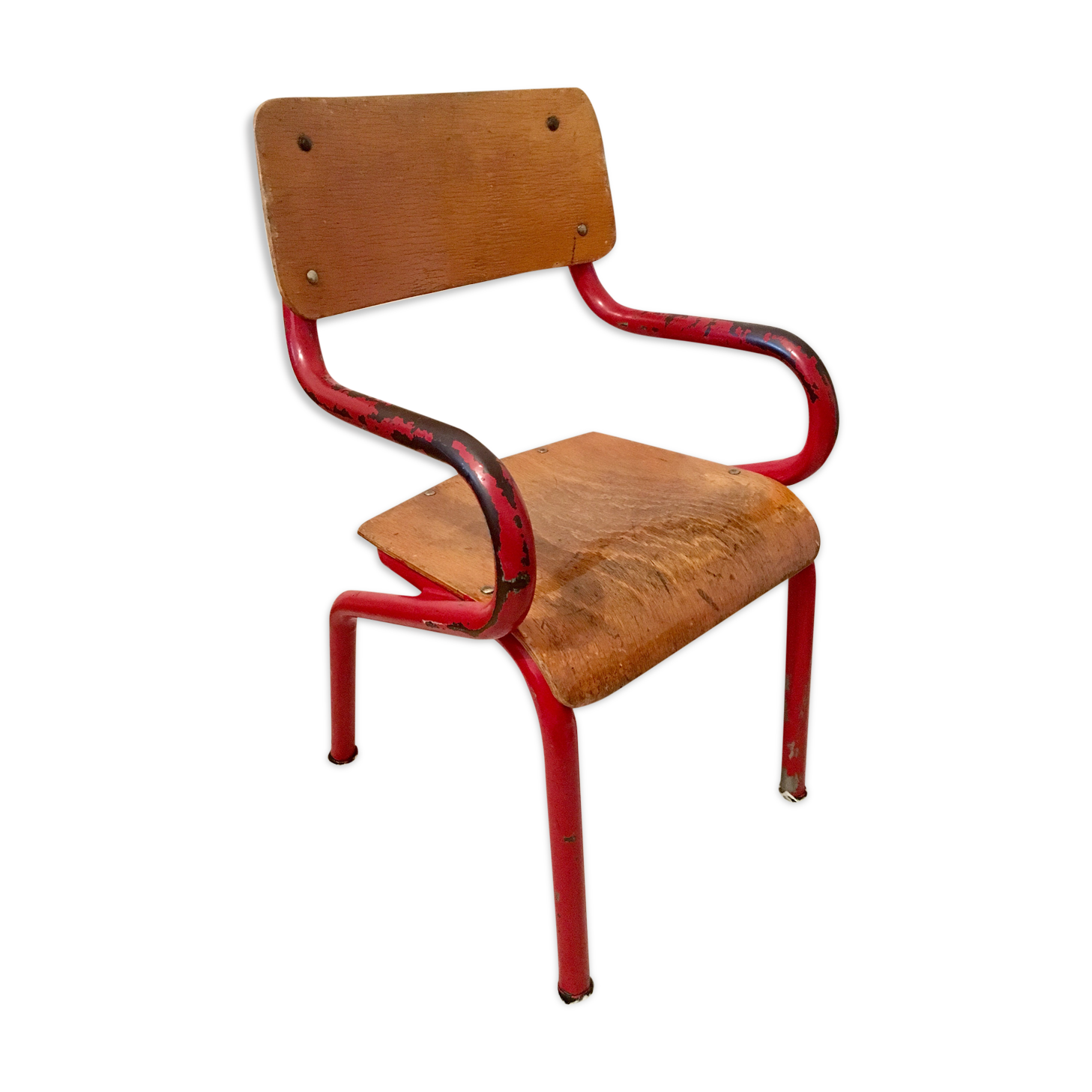 Chaise enfant écolier vintage