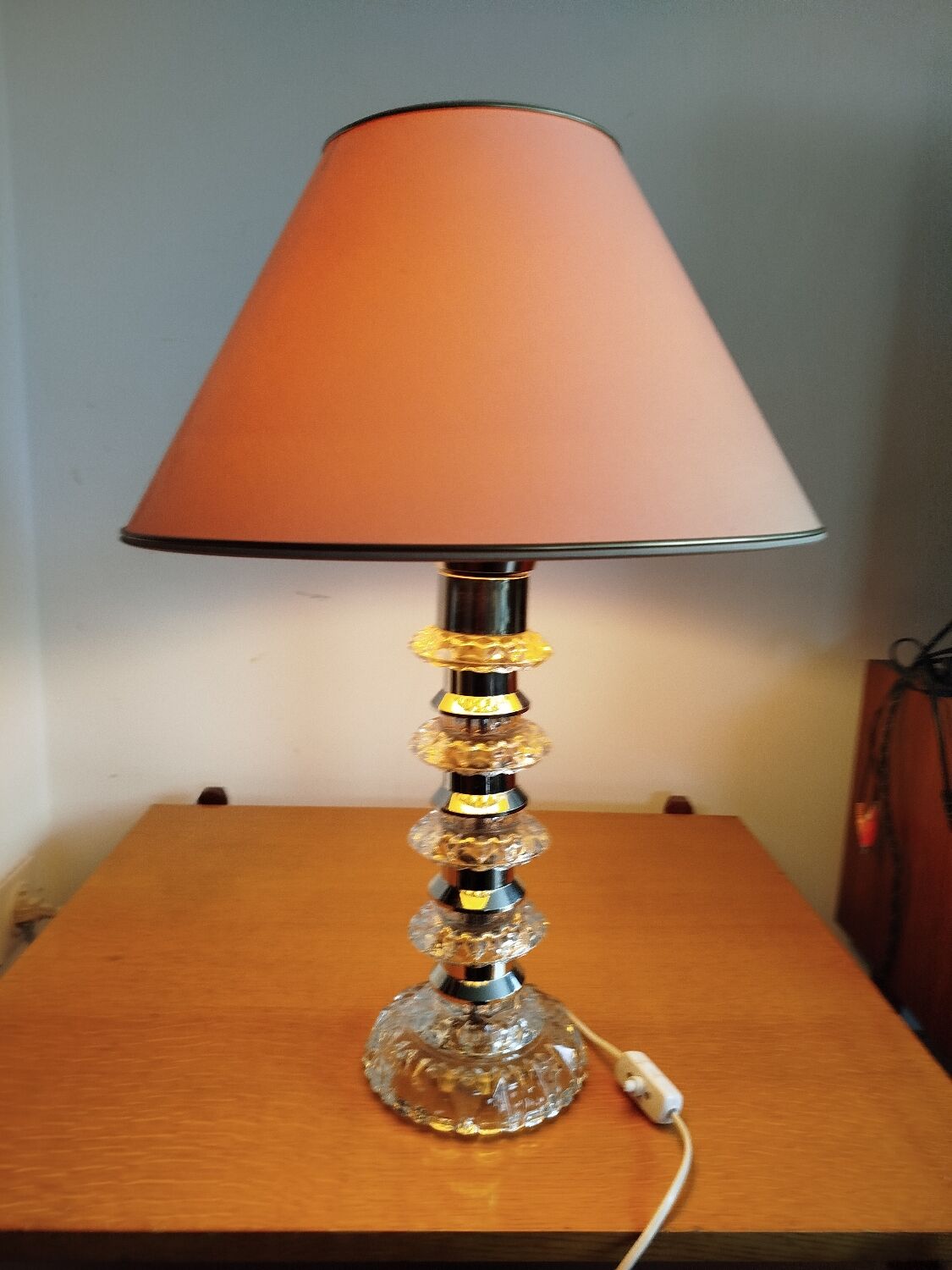 Iconic Carl Fagerlund x Orrefors lamp – cut glass, 1960s