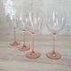 4 Verres à Eau ou Vin / verre à pied Rose