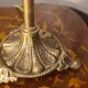 antique art nouveau bronze lamp with molded glass petals 43x25 cm