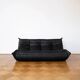 Black leather 3-seater Togo sofa by Michel Ducaroy