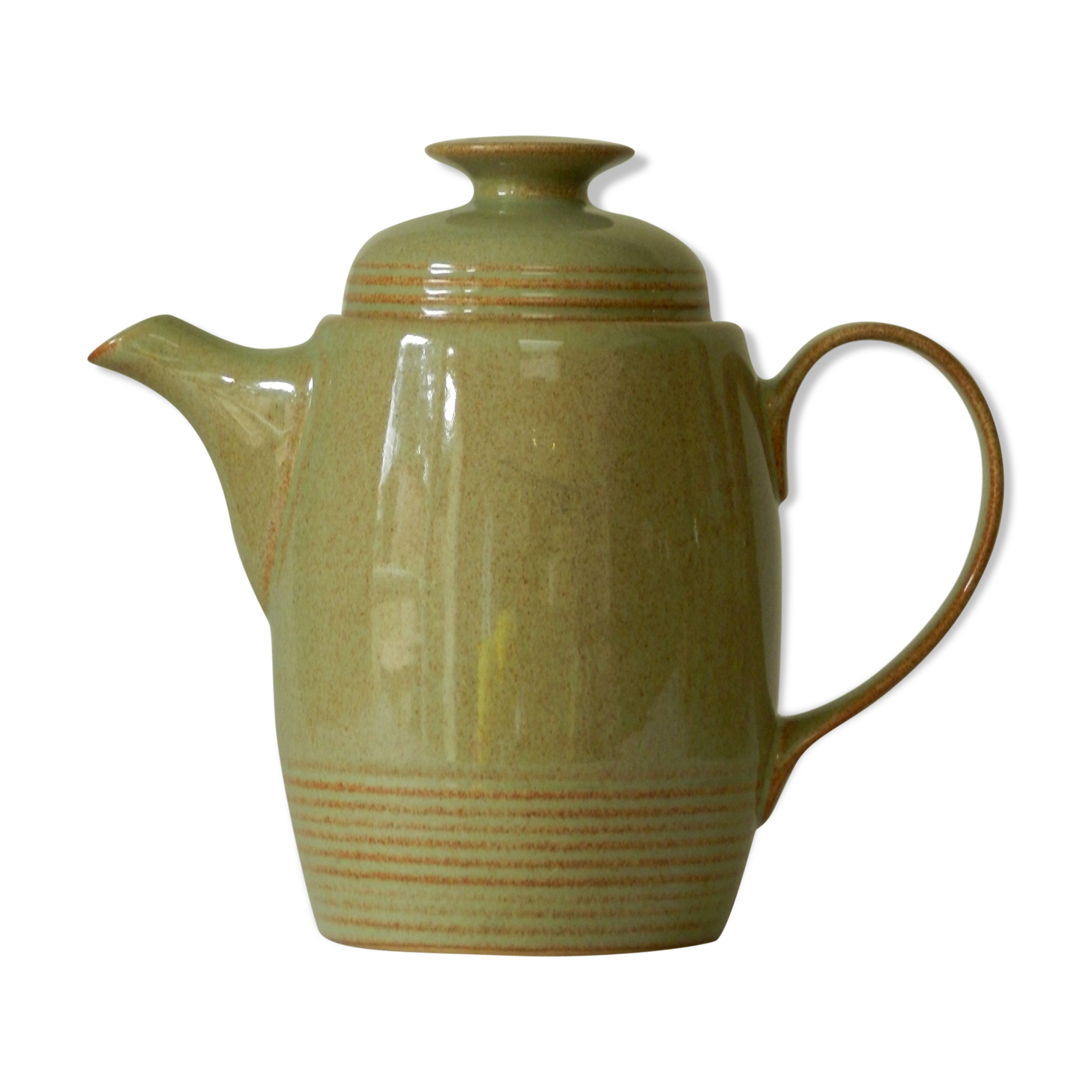 Celadon glazed stoneware teapot