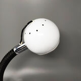 1970s space age white eyeball table lamp by Reggiani, made in italy