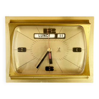 Jaz wall clock, time and date, 1976