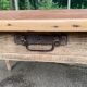 Farmhouse table made of solid wood and lino from the 19th century, renovated.