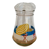 Jug with a summer design in vintage glass