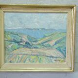 Carl Berndtsson, Swedish Modern Landscape, 1960s, Oil on Canvas, Framed