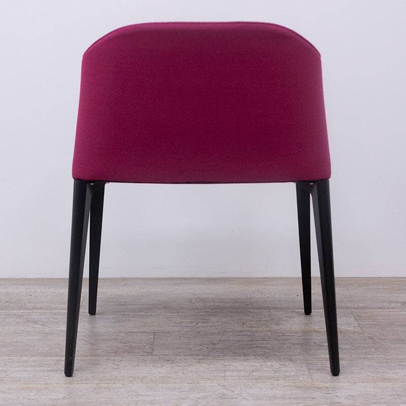 Laja chair from Pedrali in Magenta fabric.