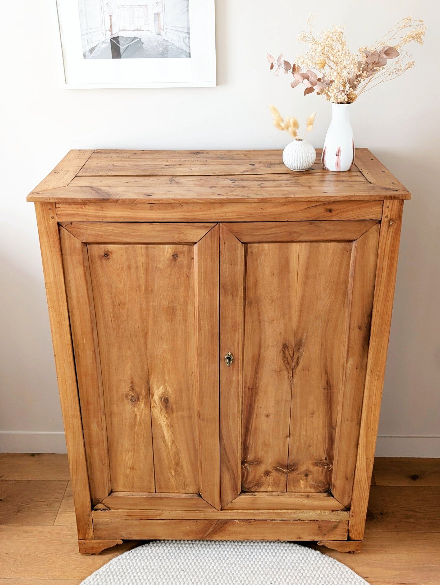 Antique solid wood sideboard