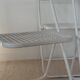 Suite de 3 chaises pliantes Talin en métal blanc, Italie années 70