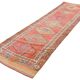 3x11 Pink Salmon Oriental Vintage Runner Rug, 99x341Cm