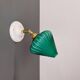 Applique globe vintage en opaline bleue turquoise