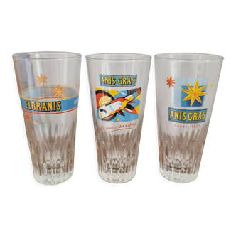 Trio de verres vintage à Ricard