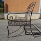 Banc de jardin en fer forgé