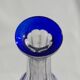 St. Louis BristoL pattern cut crystal liqueur set with blue overlay