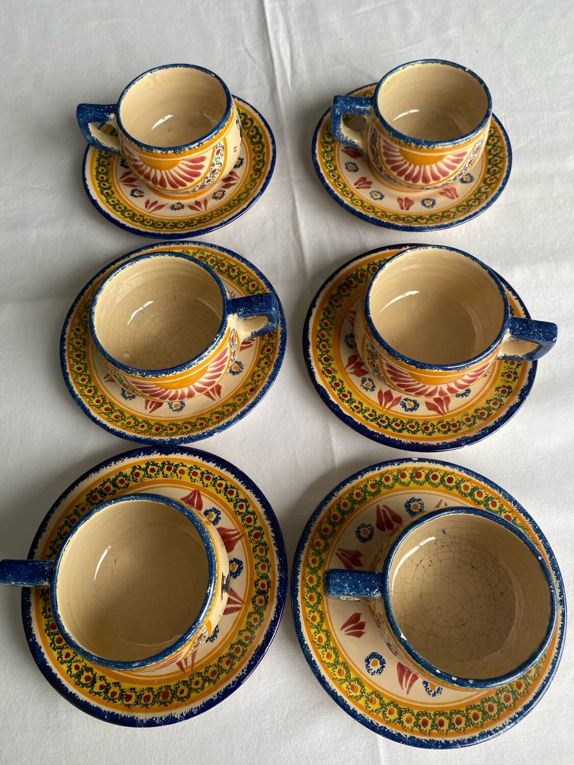 For collectors of cups and saucers from Quimper / Henriot pottery.