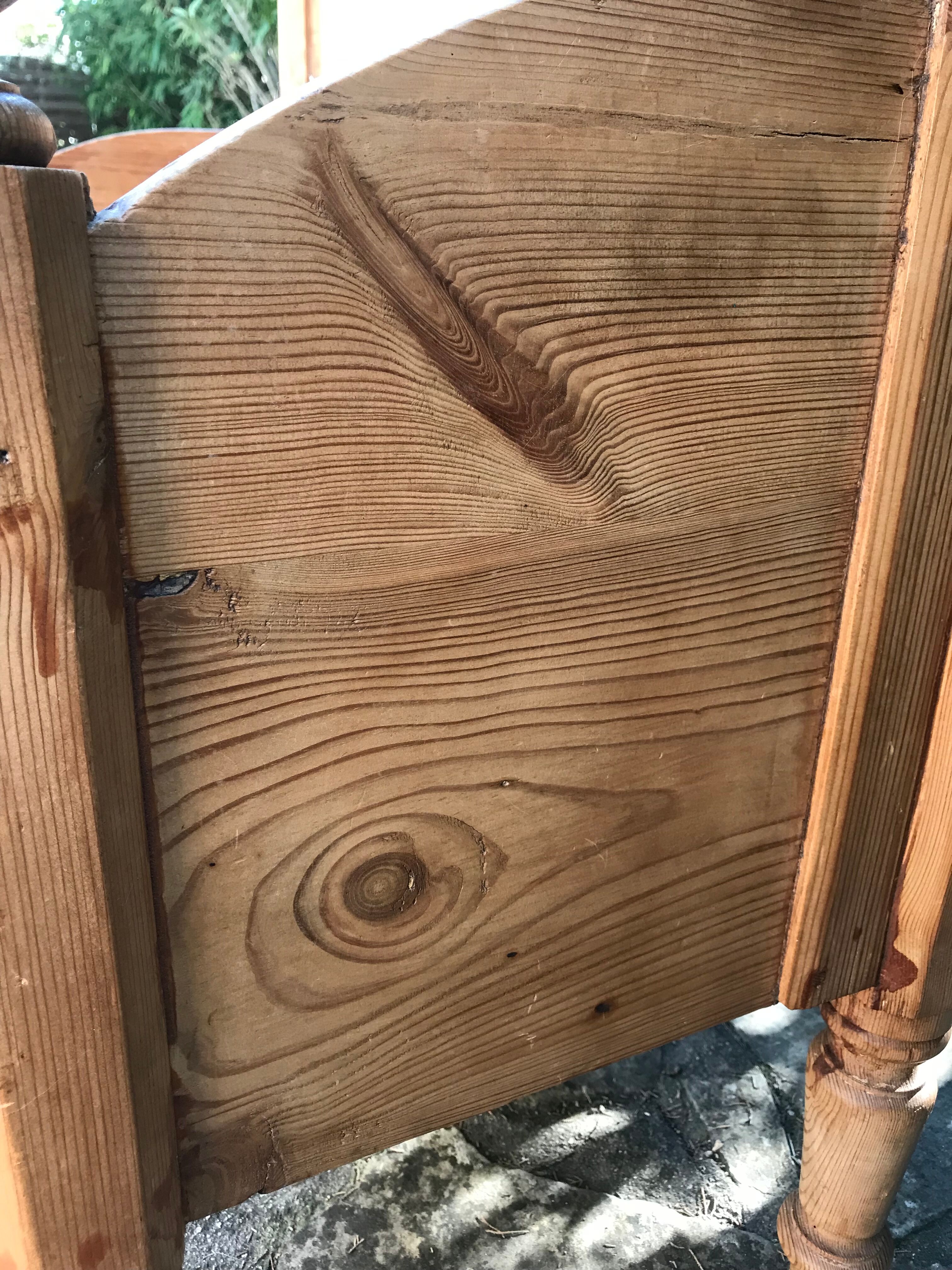 Vintage pine chest bench