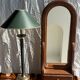 Vintage green and gold table lamp H60 D30