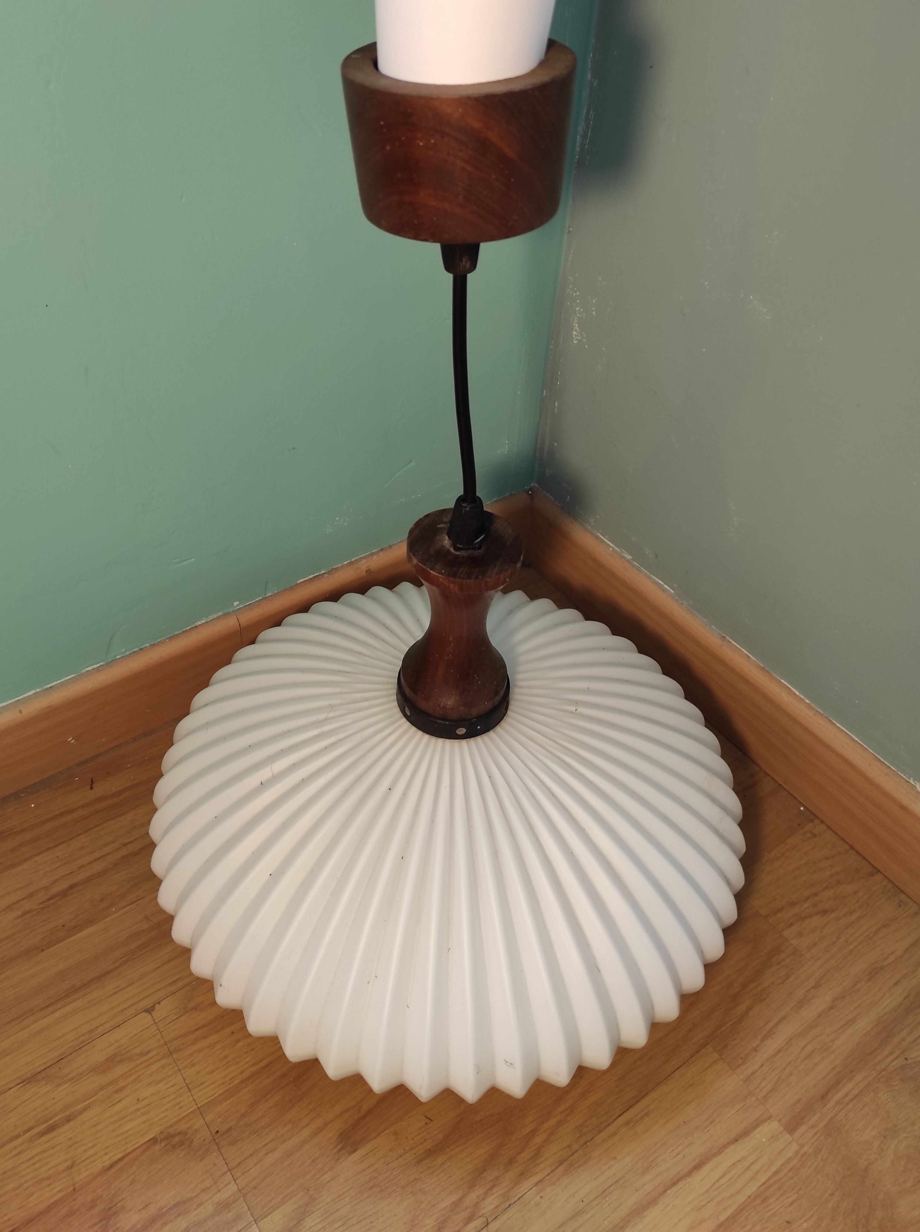 Opaline 50s pendant lamp