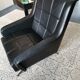Vintage 1970s black leather armchair