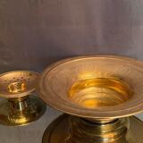 Bronze brass dish with chiseled decor Art of Islam Middle East