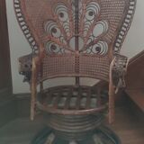 Large Armchair Peacock Emmanuelle/vintage rattan