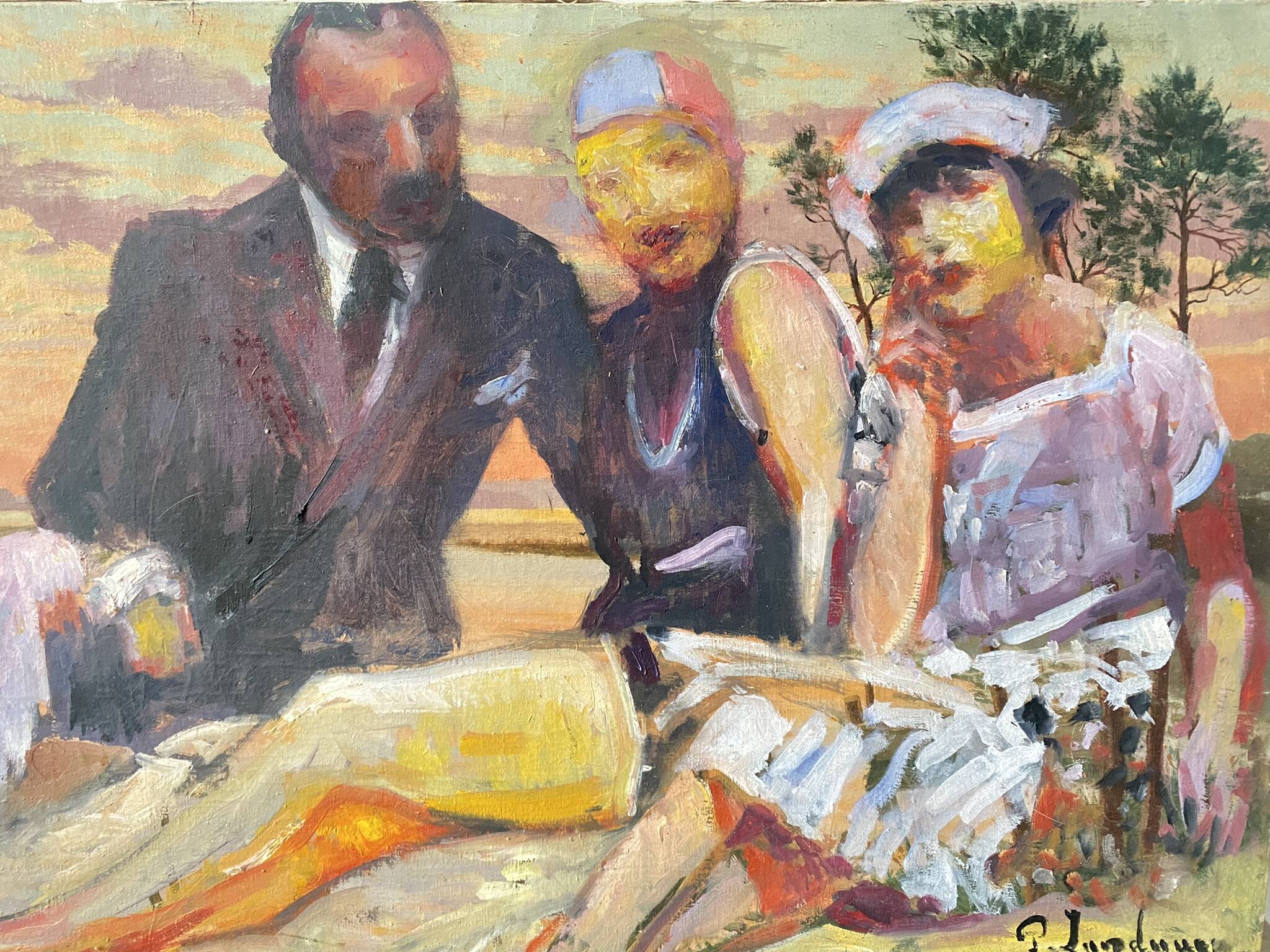 Family portrait signed Patrice Landauer