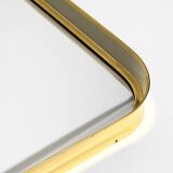 Beautiful original Mid Century Modern "Zier-Form" wall mirror with heavy br