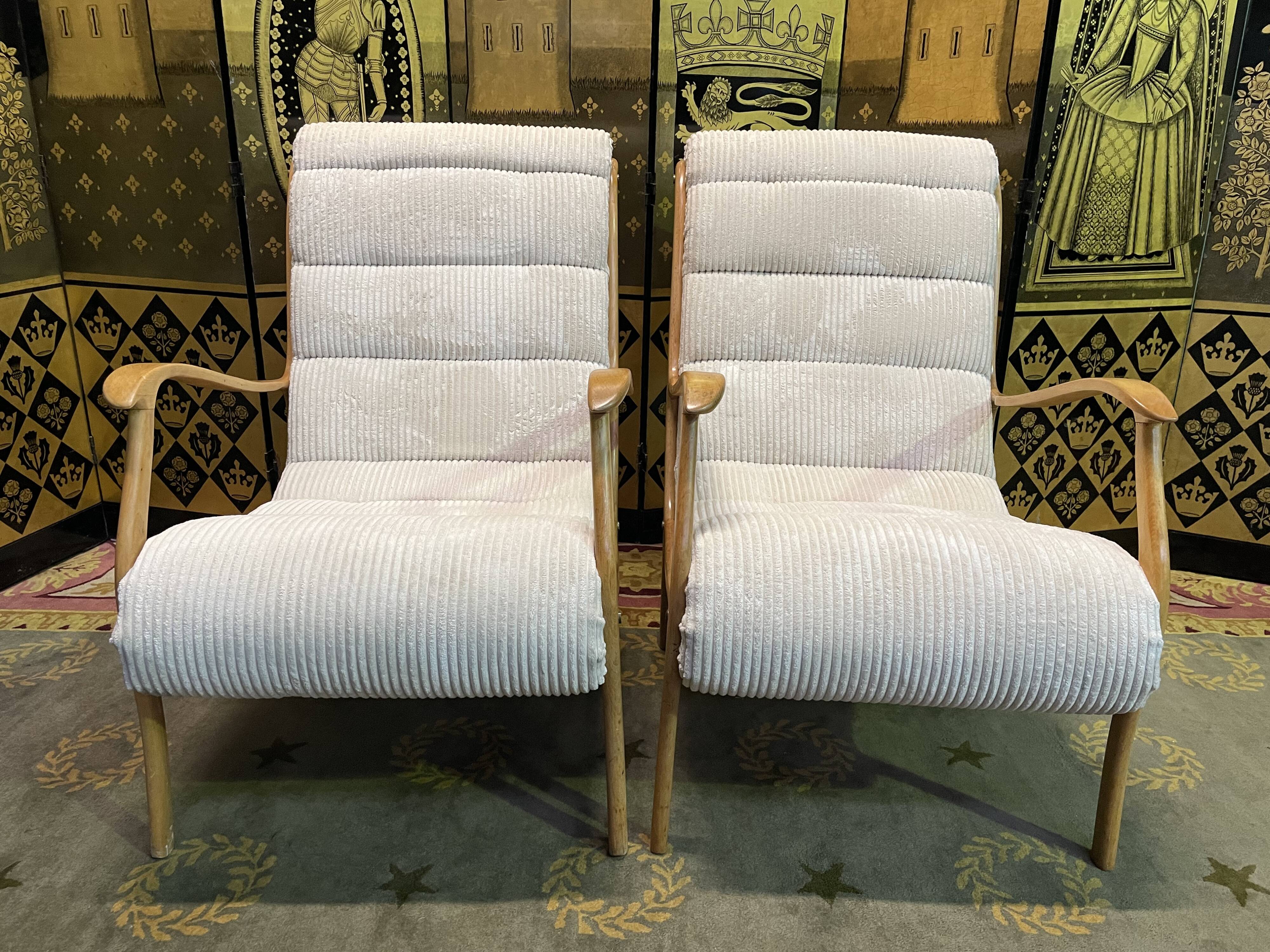Pair of armchairs by Ezio Longhi for Elam Italy 1950