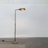 Vintage Hollywood Regency floor lamp in German brass by Florian Schulz.