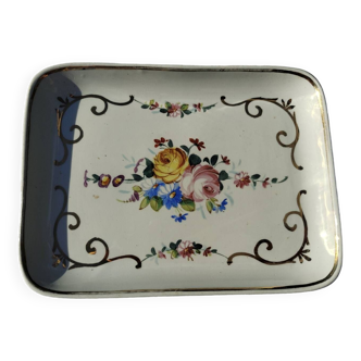 Small dish with baroque floral decoration
