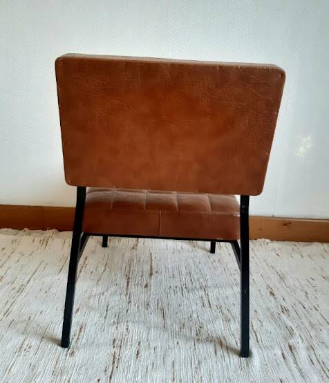 Three 1960 leatherette chairs