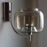Space age smoked glass wall light 1970s