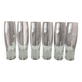 Set of 6 Vintage Durobor Bubble Champagne Flutes | Belgian Design