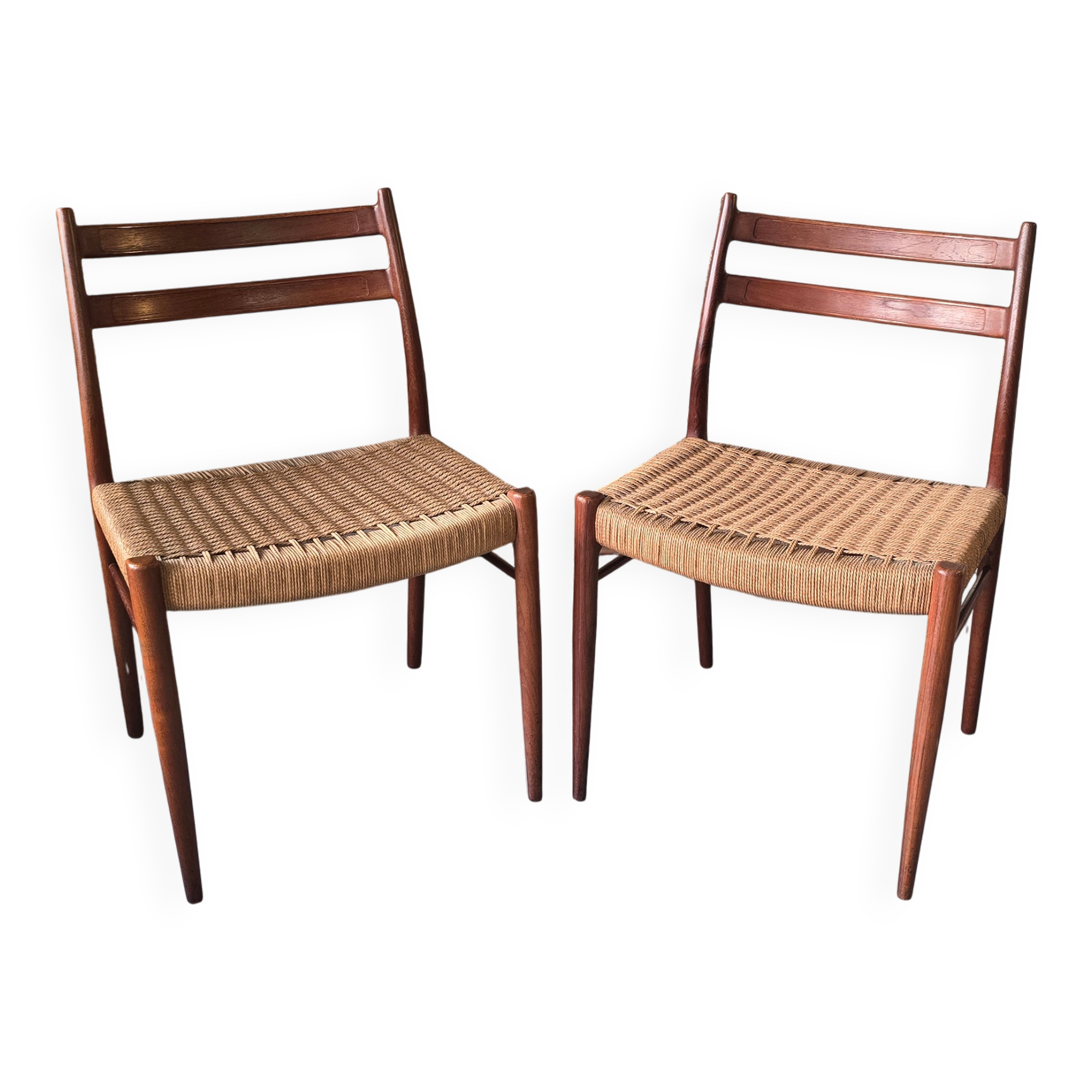 Arne Wahl Iversen - Pair of chairs GS-70 Ed. Glyngore Stolefabrik 1960 DK