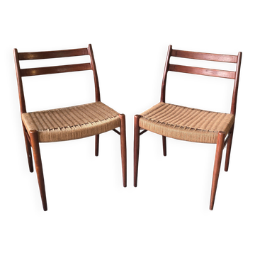 Arne Wahl Iversen - Pair of chairs GS-70 Ed. Glyngore Stolefabrik 1960 DK
