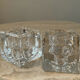Pair of Peill & Putzler crystal candle holders from the 70s