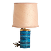 Lampe de bureau Aldo Londi pour Bitossi « bleu Rimini », Italie, 1960