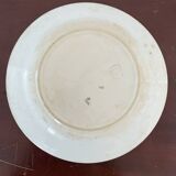 Assiette plate en terre de fer fleurs