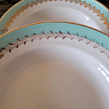 Lunéville Pierrefonds deep plates, gilding and golden foliage