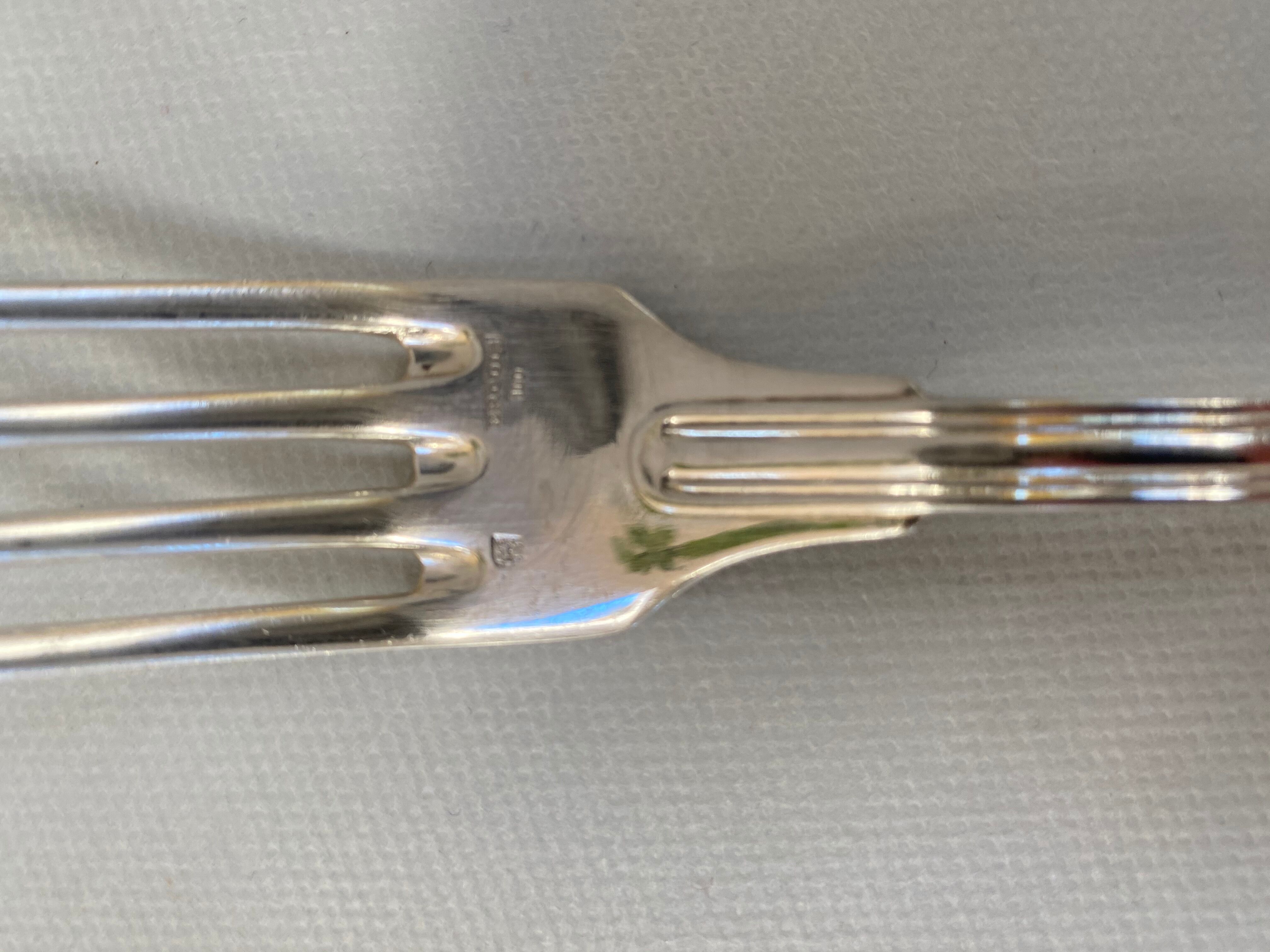 Ménagère Ercuis complete 6*4 silver metal cutlery