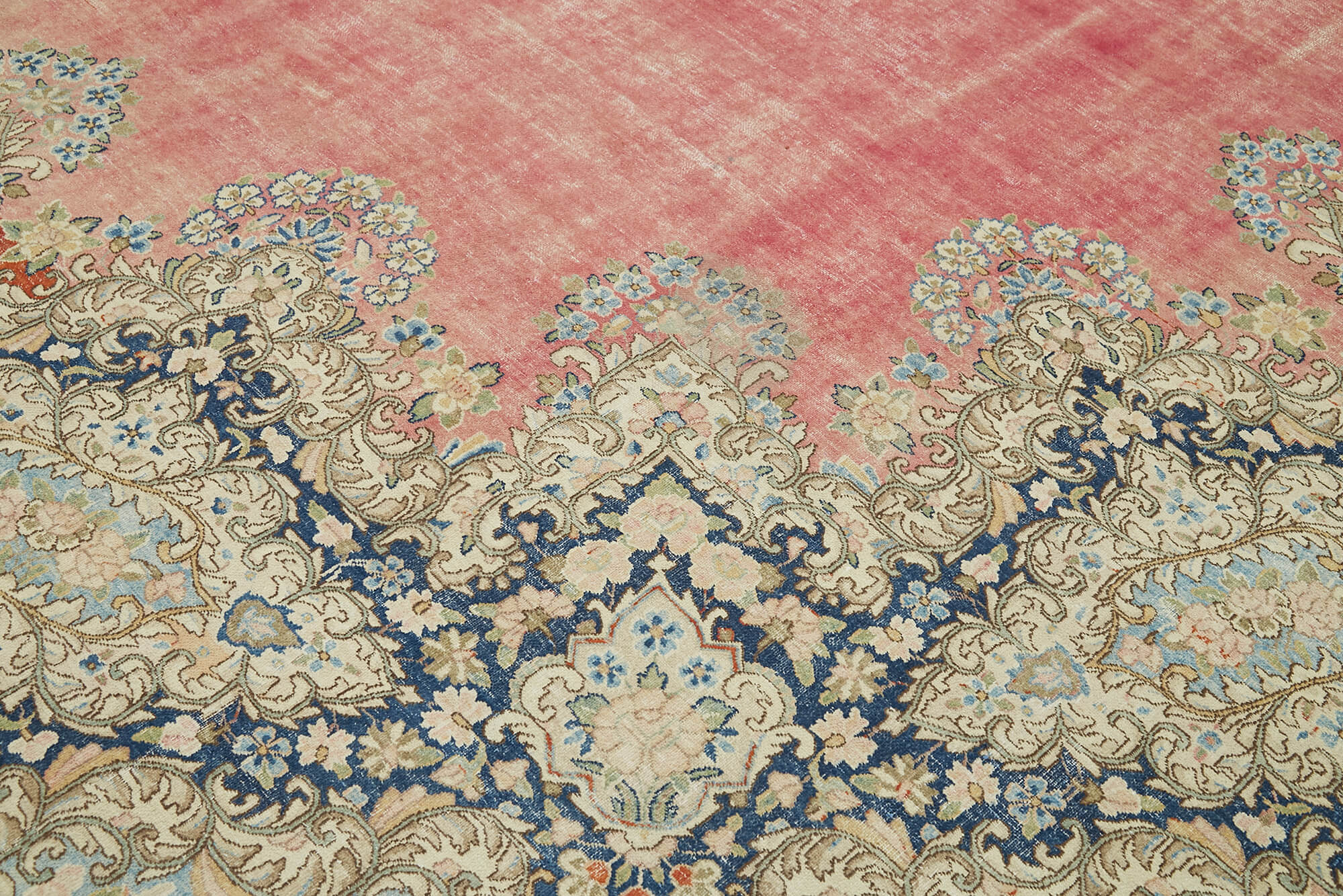 Hand-Knotted Persian Antique 1970s 336 cm x 454 cm Beige Wool Carpet