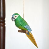 Wooden parrot to hang