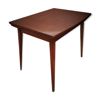 Table extensible scandinave dessus formica pied bois